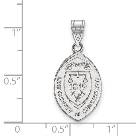Sterling Silver U. of Cincinnati Large Crest Pendant - Picture 2 of 4